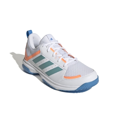 adidas Halowe buty do sportów halowych Ligra 7 białe/niebieskie damskie